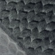 Tissu fausse fourrure acrylique polyester relief écaille noir