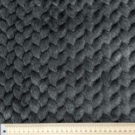 Tissu fausse fourrure acrylique polyester relief écaille noir
