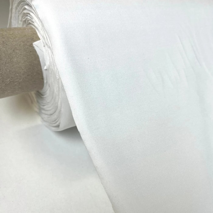 Tissu jersey coton blanc uni Tissu jersey coton blanc uni