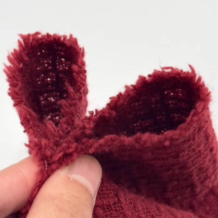 Tissu laine polyester tweed à carreaux texturés rouge