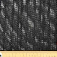 Tissu laine polyester maille ajourée texturée noir