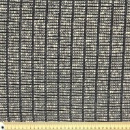 Tissu maille coton polyester effet crochet noir et blanc