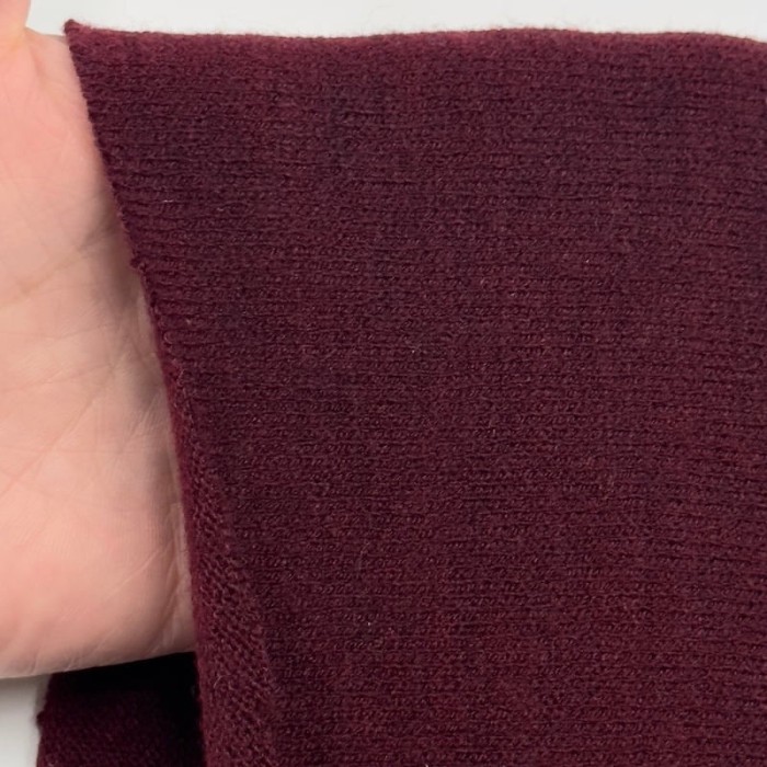 Tissu maille jersey polyester élasthanne uni bordeaux