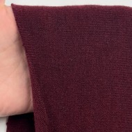 Tissu maille jersey polyester élasthanne uni bordeaux