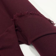 Tissu maille jersey polyester élasthanne uni bordeaux