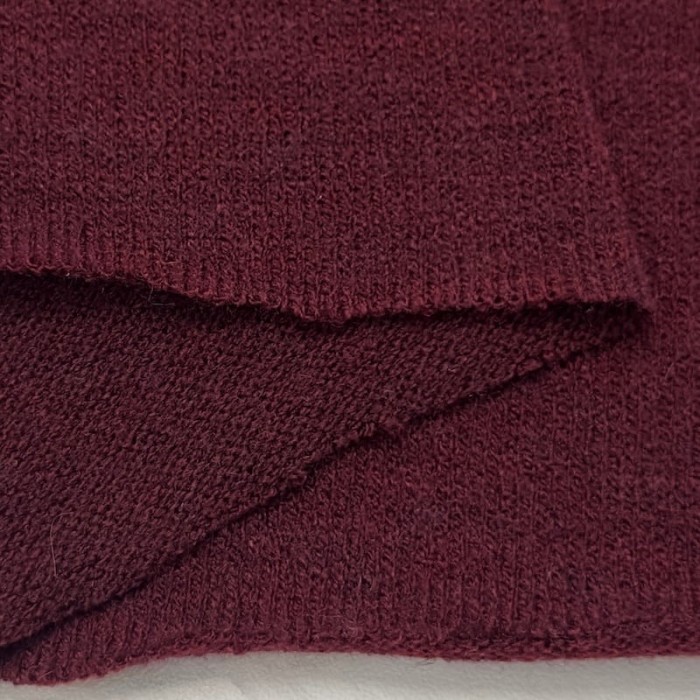 Tissu maille jersey polyester élasthanne uni bordeaux
