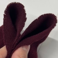 Tissu maille jersey polyester élasthanne uni bordeaux