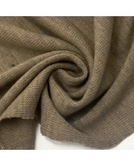 Tissu maille jersey polyester polyacrylique uni taupe