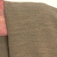 Tissu maille jersey polyester polyacrylique uni taupe