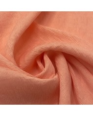 Tissu viscose nylon plissé fin saumon