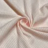 Tissu jersey coton à rayures rose - Marque française
