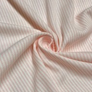 Tissu jersey coton à rayures rose - Marque française Tissu jersey coton à rayures rose - Marque française
