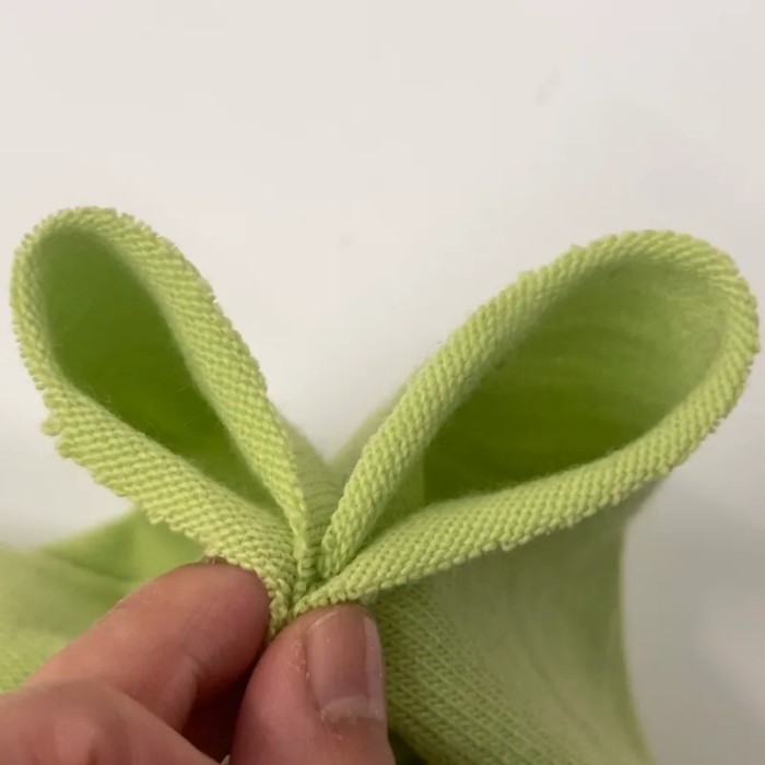 Tissu jersey polyester élasthanne uni vert pomme