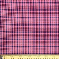 Tissu laine polyester imprimé écossais rose vif violet