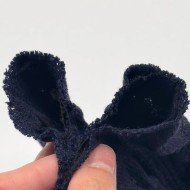 Tissu maille torsadée acrylique élasthanne maille torsades bleu marine foncé