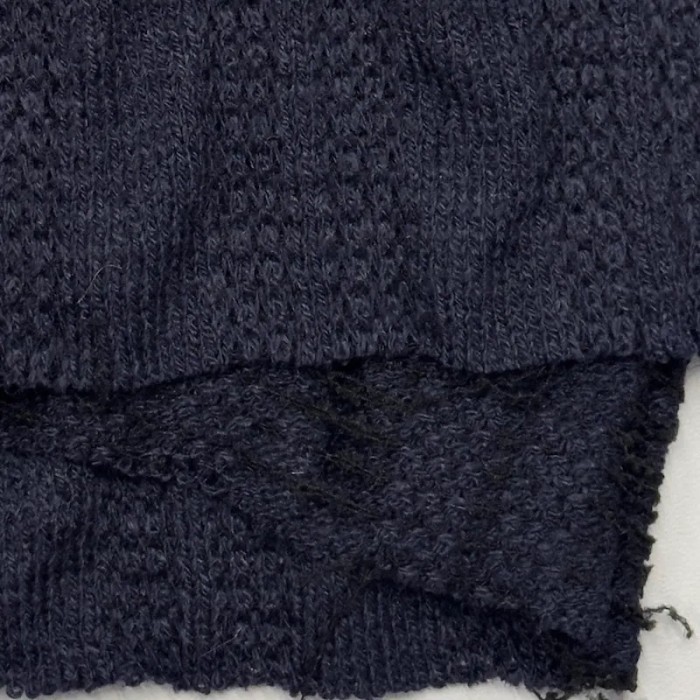 Tissu maille torsadée acrylique élasthanne maille torsades bleu marine foncé