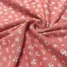 Tissu jersey coton fleurs corail - Marque française Tissu jersey coton fleurs corail - Marque française