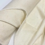 Tissu maille laine polyester uni écru