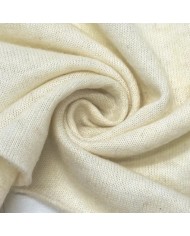 Tissu maille laine polyester uni écru