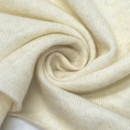 Tissu maille laine polyester uni écru