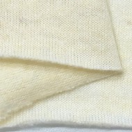 Tissu maille laine polyester uni écru