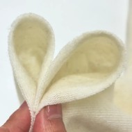 Tissu maille laine polyester uni écru