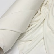 Tissu jersey viscose fin uni blanc cassé