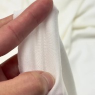 Tissu jersey viscose fin uni blanc cassé