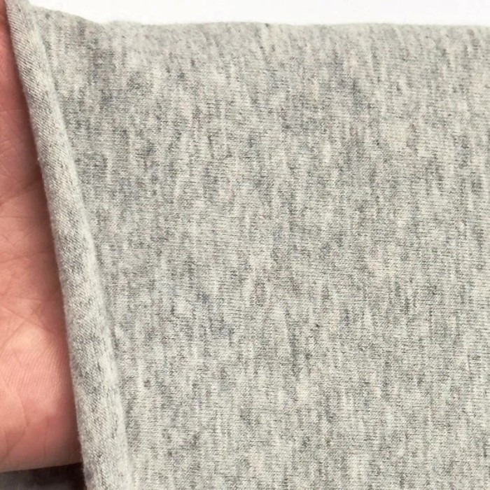Tissu coton jersey uni gris