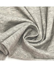 Tissu coton jersey uni gris