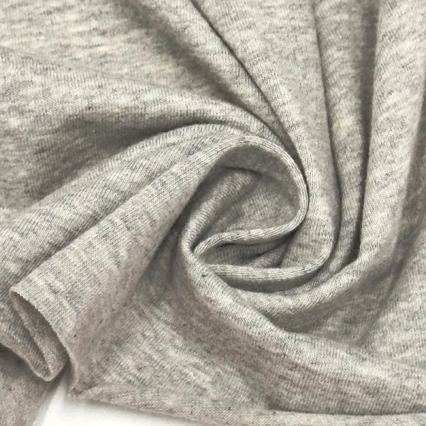 Tissu coton jersey uni gris Tissu coton jersey uni gris