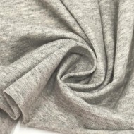 Tissu coton jersey uni gris