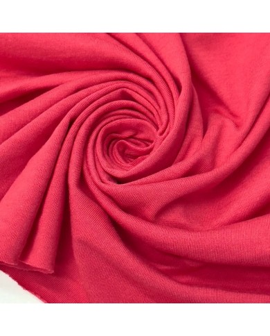 Tissu coton jersey uni fuchsia Tissu coton jersey uni fuchsia