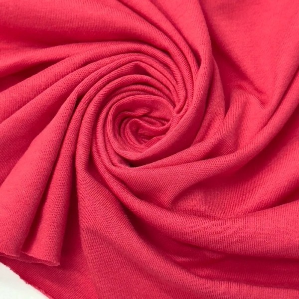 Tissu coton jersey uni fuchsia Tissu coton jersey uni fuchsia