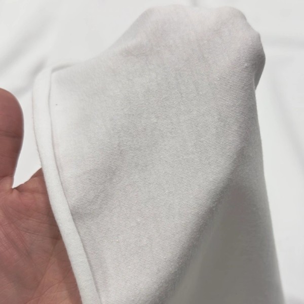 Tissu coton jersey uni blanc Tissu coton jersey uni blanc