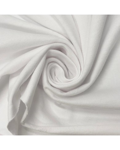 Tissu coton jersey uni blanc Tissu coton jersey uni blanc