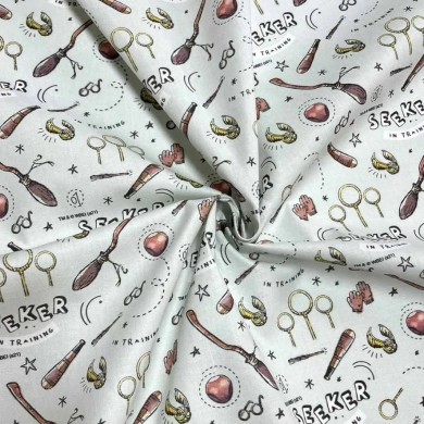 Tissu coton Harry potter balais volant Tissu coton Harry potter balais volant