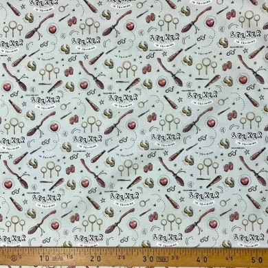 Tissu coton Harry potter balais volant Tissu coton Harry potter balais volant