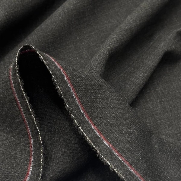 Tissu laine uni anthracite foncé Tissu laine uni anthracite foncé