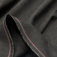 Tissu laine uni anthracite foncé
