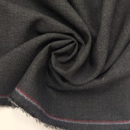 Tissu laine uni anthracite foncé