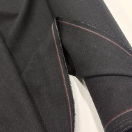 Tissu laine uni anthracite foncé