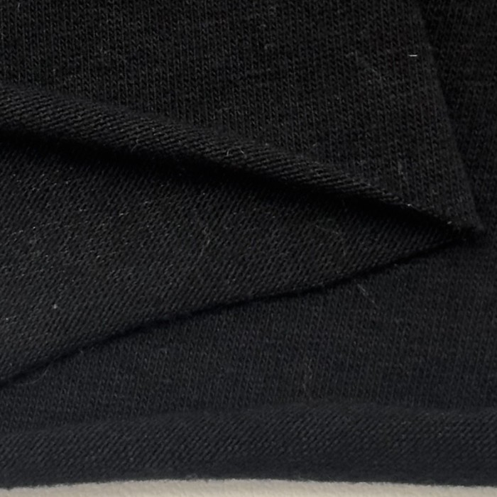 Tissu coton jersey uni noir