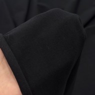 Tissu coton jersey uni noir