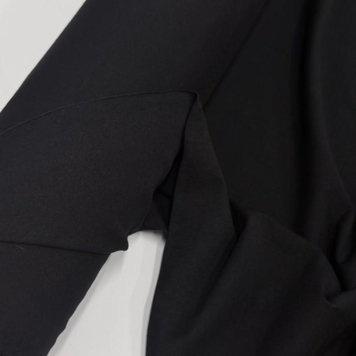 Tissu coton jersey uni noir
