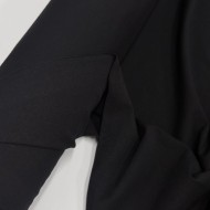 Tissu coton jersey uni noir