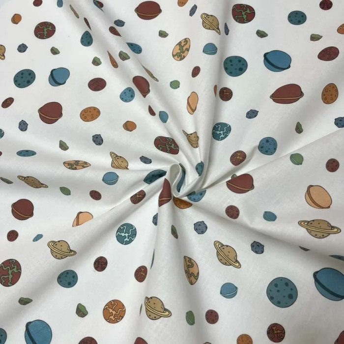 Tissu coton planète le petit prince