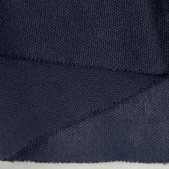 Tissu jersey polyester uni bleu marine foncé