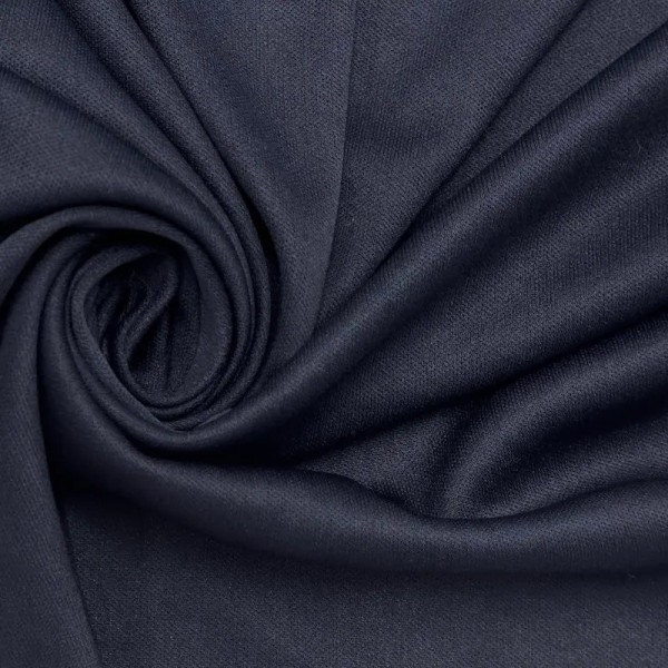 Tissu jersey polyester uni bleu marine foncé Tissu jersey polyester uni bleu marine foncé