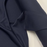 Tissu jersey polyester uni bleu marine foncé